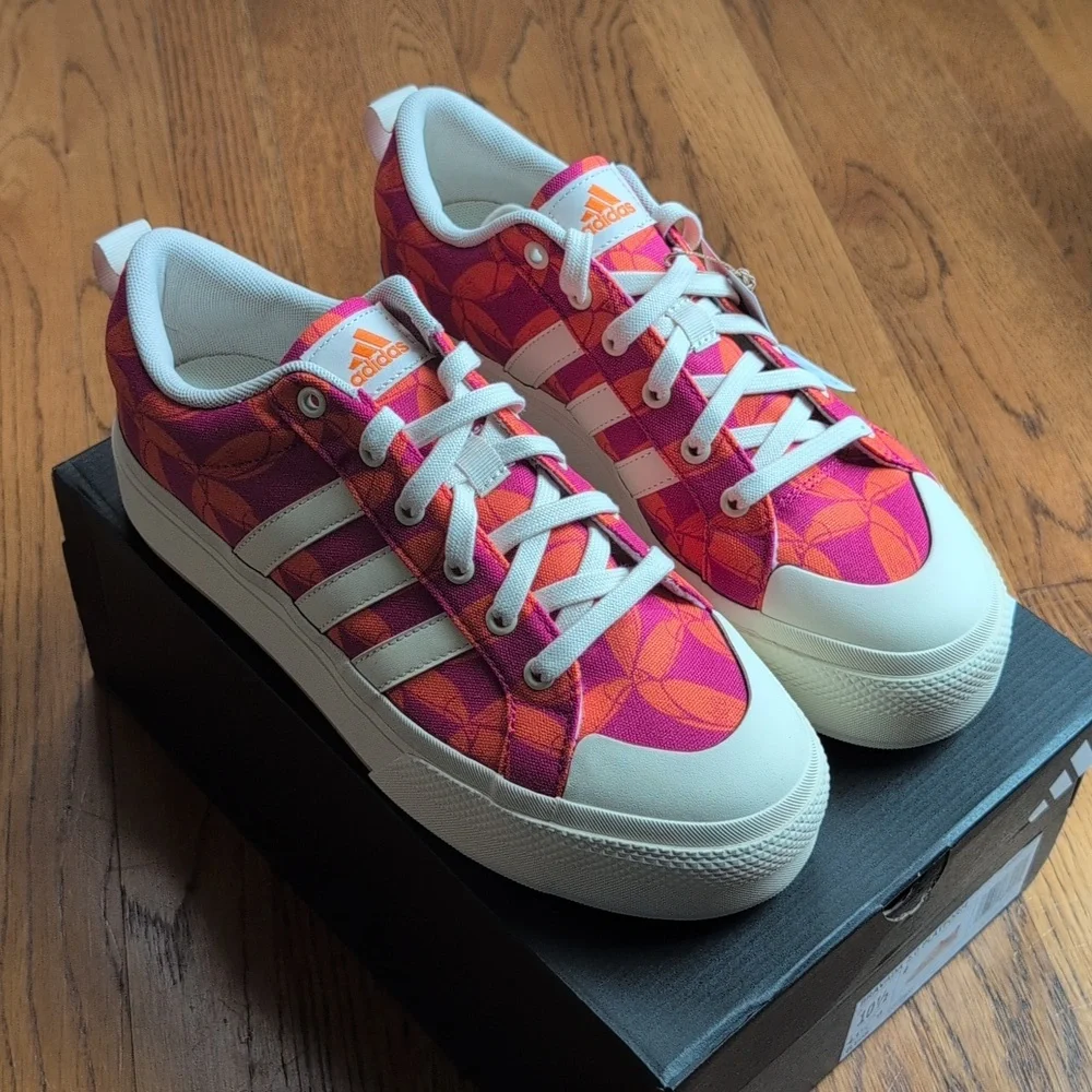NIB FARM Rio Bravada 2.0 Platform Sneaker Adidas Collab Women's Size 10.5 Tucan
